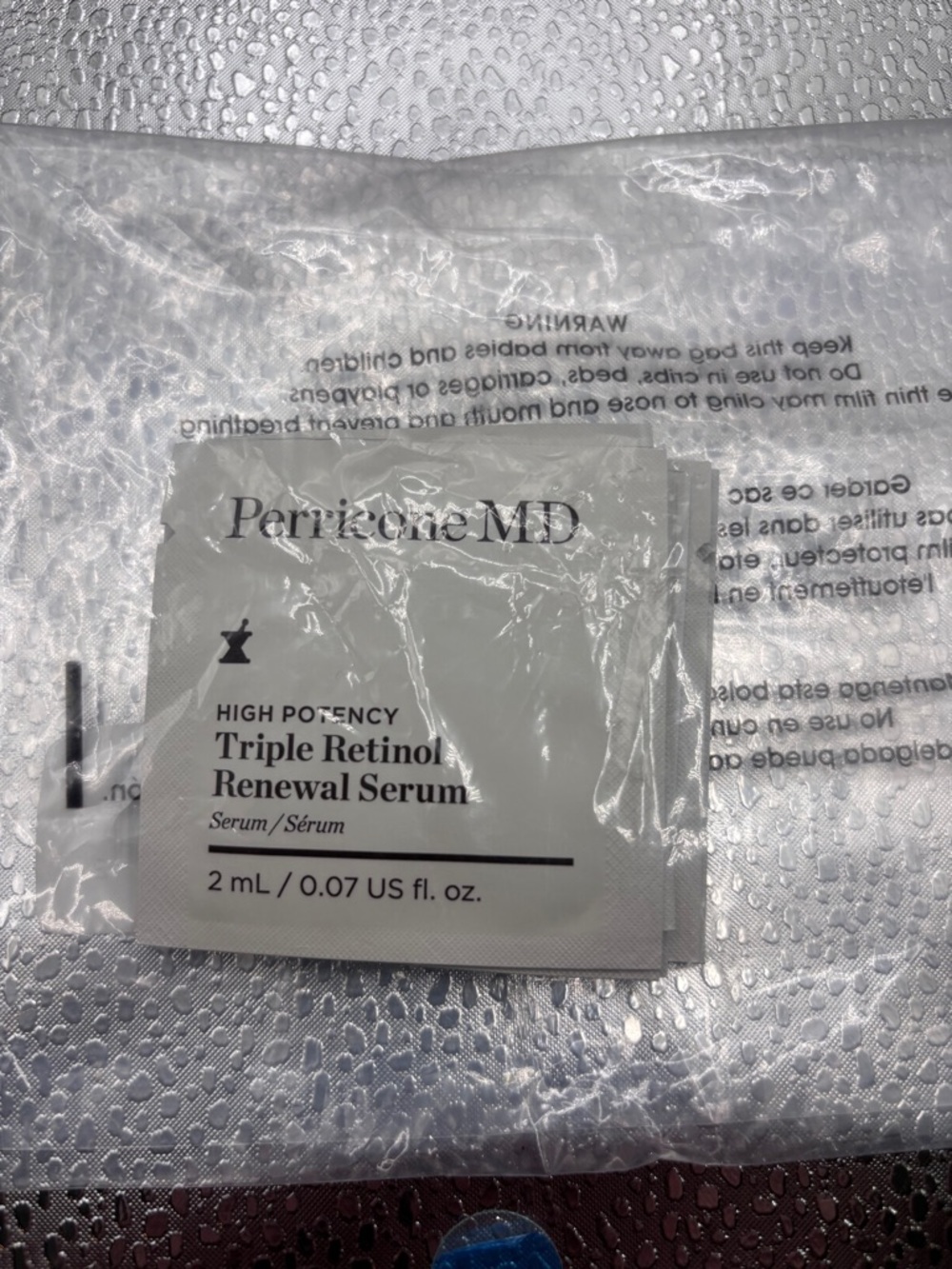 Perricone MD White Sample Packets- 10‎ count Triple Retinol Renewal Serum NIP